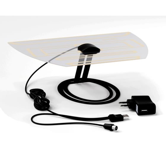 Антенна комнатная РЭМО BAS-5122-USB ASTRA (активная, ДМВ, с б/п, 37 дБи, коробка) 28340