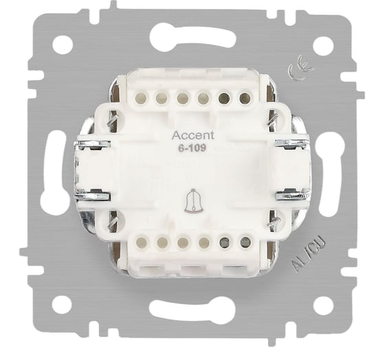 Кнопка Intro Accent 610905, 10А250В, IP20, СУ, антрацит Б0063612