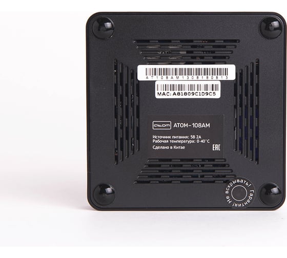 Приставка Смарт ТВ Atom Evolution ATOM-108AM Android TV Box, Amlogic S905W, 1/8Gb, Bluetooth 12497
