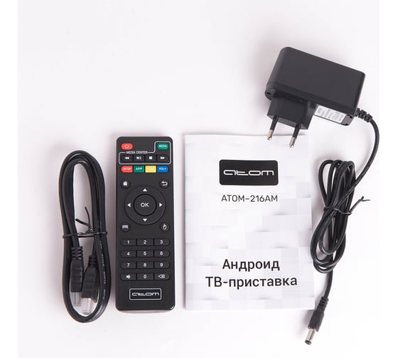Приставка Смарт ТВ Atom Evolution ATOM-216AM Android TV Box, Amlogic S905W, 2/16Gb, Bluetooth, 12498