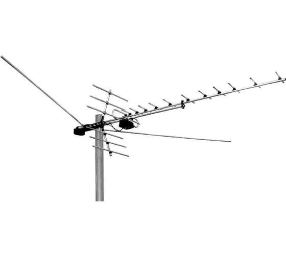 Антенна уличная Дельта Н1381АF 12V б/к (активная, МВ-ДМВ, с б/п, 20-33 дБ, пакет) 14879