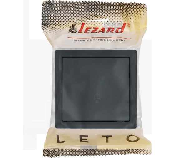 Кнопка звонка Lezard LETO графит 752-3400-103