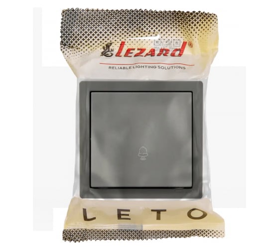 Кнопка звонка Lezard LETO платина 752-3500-103