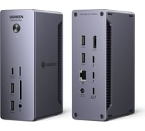Адаптер UGREEN U710 Revodok Max 14-in-1 8K30Hz 2хThunderbolt 4 DP Dock Station. Цвет: серый 25054EU