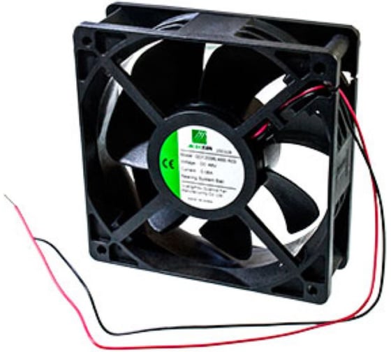 Вентилятор осевой ACDCFAN GD12038L48-R03 120*120*38 мм, DC 48V, подшипник качения, 2500 об/мин 97.91СFM, 41.5 dB(A) 2 провода GD12038L48-R03 2017105405