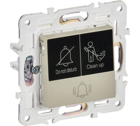 Кнопка звонка с индикацией IEK SKANDY для отелей 10А SK-V17B бежевый SK-V14-2-10-K10 1