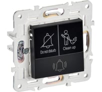 Кнопка звонка с индикацией IEK SKANDY для отелей 10А SK-V17Bl черный SK-V14-2-10-K02