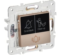 Кнопка звонка с индикацией IEK SKANDY для отелей 10А SK-V17Sa песочный SK-V14-2-10-K98
