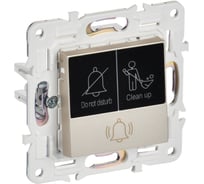 Кнопка звонка с индикацией IEK SKANDY для отелей 10А SK-V17Sh шампань SK-V14-2-10-K37