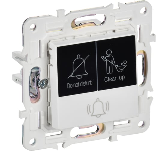 Кнопка звонка с индикацией IEK SKANDY для отелей 10А SK-V17W арктический белый SK-V14-2-10-K01 1