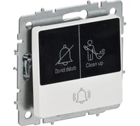 Кнопка звонка с индикацией IEK BRITE для отелей 10А ВС10-1-9-БрАБ арктический белый BR-V14-2-10-K91