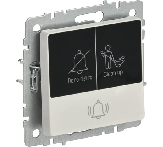 Кнопка звонка с индикацией IEK BRITE для отелей 10А ВС10-1-9-БрЖ жемчуг BR-V14-2-10-K36 1