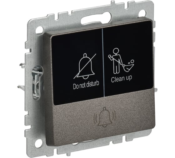 Кнопка звонка с индикацией IEK BRITE для отелей 10А ВС10-1-9-БрТБ бронза BR-V14-2-10-K45 1