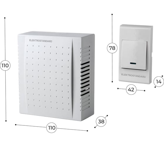 Электрический звонок Elektrostandard DBQ26M WM 1M IP44 бытовой дверной белый a055431