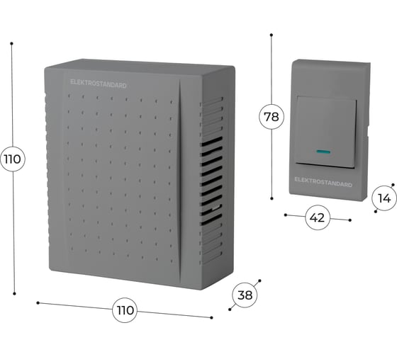Электрический звонок Elektrostandard DBQ26M WM 1M IP44 бытовой дверной серый a055433