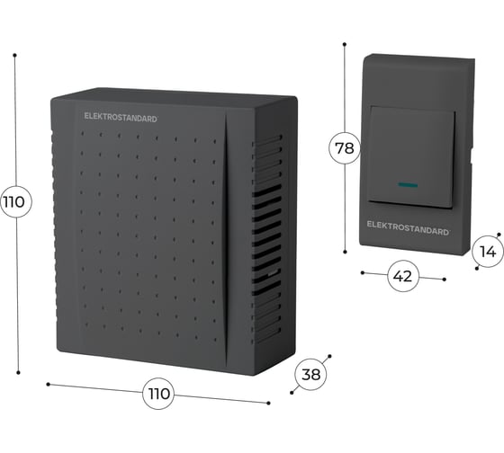 Бытовой электрический звонок Elektrostandard DBQ26M WM 1M IP44 дверной, черный a055432