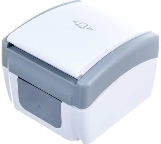 Кнопка звонка Mono Electric OCTANS IP54, бело-серый 154-020001-107