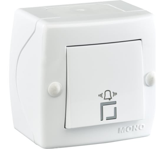 Кнопка звонка Mono Electric OCTANS IP20, белый 104-010101-107