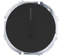 Кнопка звонка с подсветкой чёрный бархат Lezard OSEN 743-4288-108