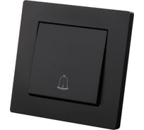 Звонок дверной TDM ELECTRIC (кнопка) 6А черная Сенеж упаковка 10 штук SQ1816-0311