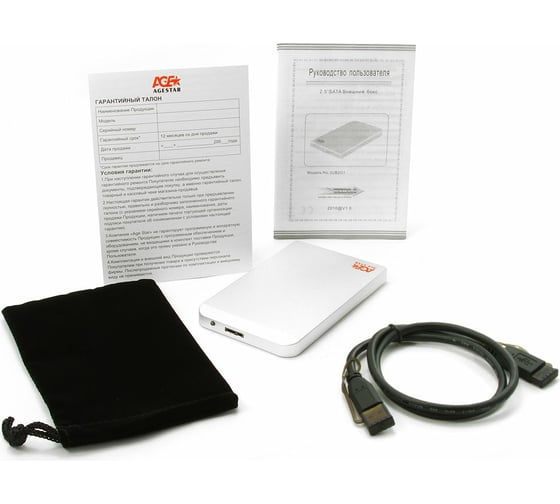 Внешний корпус AgeStar USB 3.0 2,5" SATA, алюминий, серебро 3UB2O1 (SILVER)