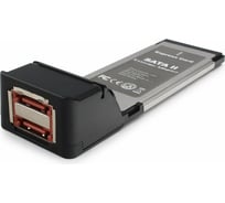 Контроллер Gembird Express Card PCMCIAX/34 на eSATA 2 порта PCMCIAX-ESATA22