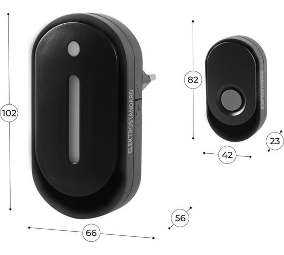 Бытовой электрический дверной звонок Elektrostandard - DBQ28M WL 36M IP20 Черный a056381