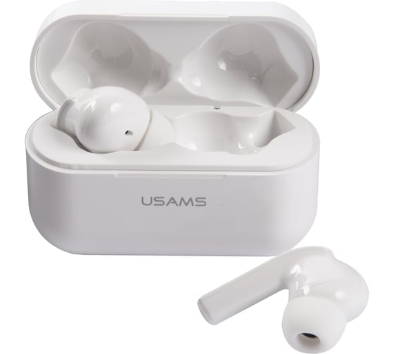 Беспроводные bluetooth-наушники с микрофоном USAMS LY06, BT5.0, активное шумоподавление, белые УТ000027076
