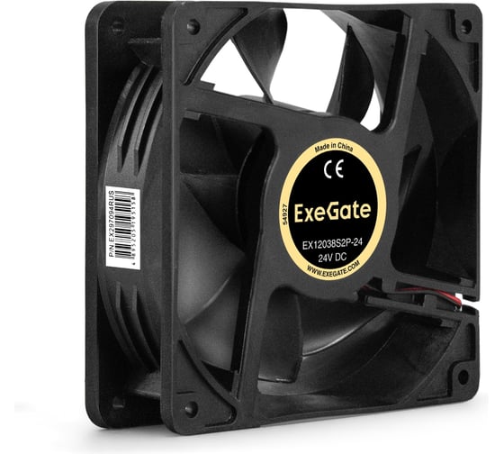 Вентилятор ExeGate 24В DC EX12038S2P-24 120x120x38 мм, Sleeve bearing подшипник скольжения, 2pin, 3000RPM, 46dBA 297094 1