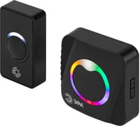 Звонок дверной ЭРА POLYCOLOR C100 беспроводной RGB подсветка чёрный 36 мелодий Б0069996