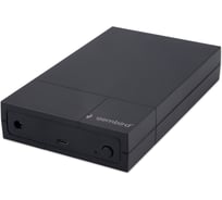Внешний корпус Gembird USB 3.0 для 3.5 HDD/SSD, порт Type-C, SATA III, пластик, черный, EE3-U3S-2