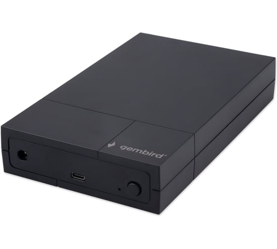 Внешний корпус Gembird USB 3.0 для 3.5 HDD/SSD, порт Type-C, SATA III, пластик, черный, EE3-U3S-2