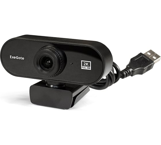 Веб-камера ExeGate Stream C940 2K T-Tripod матрица 1 3 5Мп, 2560x1440, 30fps, 4-линзовый объектив стекло, ручной фокус, USB, микрофон с шумоподавлением 287380