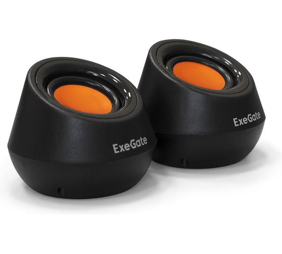 Акустическая система ExeGate 2.0 Disco 130 питание USB, 2x3Вт 6 Вт RMS, 100-20000Гц, черный оранжевый, Color Box 287060