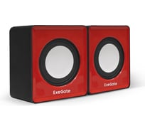 Акустическая система ExeGate 2.0 Disco 140 Red питание USB, 2x3Вт 6Вт RMS, 100-20000Гц, красный, Color Box 289920