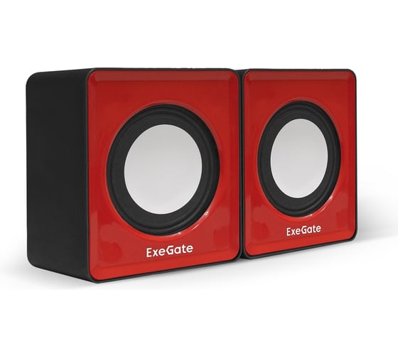 Акустическая система ExeGate 2.0 Disco 140 Red питание USB, 2x3Вт 6Вт RMS, 100-20000Гц, красный, Color Box 289920