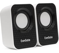 Акустическая система ExeGate 2.0 Disco 170 питание USB, 2x3Вт 6Вт RMS, 100-20000Гц, белый черный, Color Box 287052