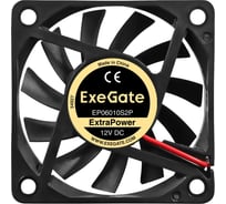 Вентилятор ExeGate 12В DC ExtraPower EP06010S2P 60x60x10 мм, Sleeve bearing подшипник скольжения, 2pin, 3000RPM, 24dBA 299858