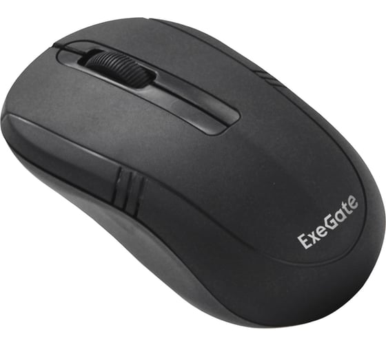Беспроводная мышь ExeGate Professional Standard SR-9021 радиоканал 2,4 ГГц, USB, оптическая, 1200dpi, 3D, 3 кнопки и колесо прокрутки, черная, Color Box 269649