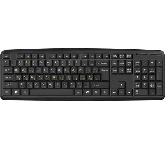 Клавиатура ExeGate LY-331L5 USB, полноразмерная, влагозащищенная, 104кл., Enter большой, длина кабеля 2,55м, черная, Color box 286178