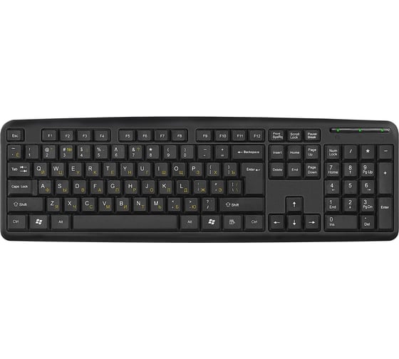 Клавиатура ExeGate LY-331S USB, полноразмерная, влагозащищенная, 104кл., Enter большой, длина кабеля 1,7м, черная, RTL 293971