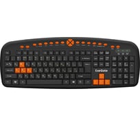 Клавиатура ExeGate Multimedia Professional Standard LY-504M USB, полноразмерная, влагозащищенная, 124кл., Enter большой, мультимедиа, длина кабеля 1,5м, черная, 280435