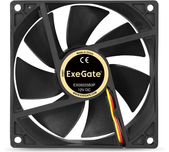 Вентилятор ExeGate EX09225B3P 92x92x25 мм двойной шарикоподшипник 3pin 2100RPM 27dBA 288926