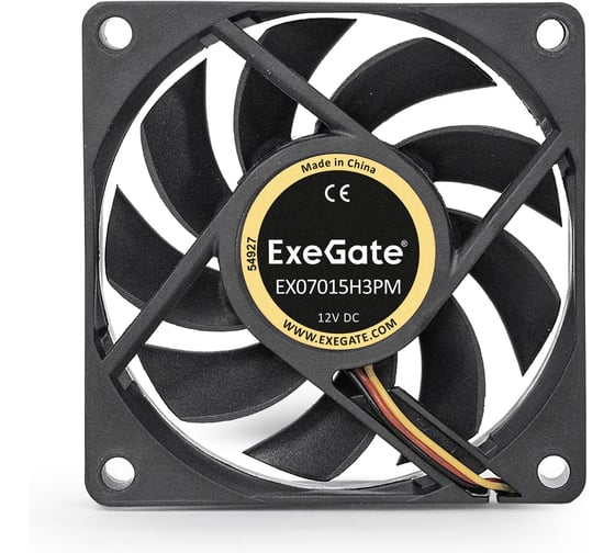 Вентилятор ExeGate EX07015H3PM 70x70x15 мм гидродинамический 3pin+Molex 3000RPM 26dBA 283372 1