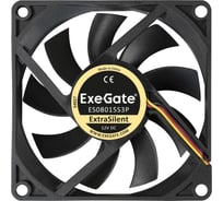 Вентилятор ExeGate ExtraSilent ES08015S3P 80x80x15 мм подшипник скольжения 3pin 1600RPM 23dBA 283373