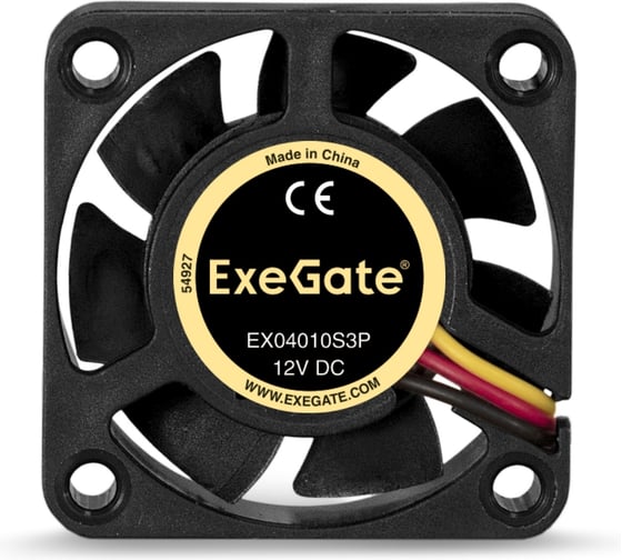 Вентилятор ExeGate EX04010S3P 40x40x10 мм подшипник скольжения 3pin 5500RPM 22dBA 166186