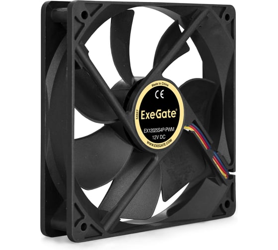 Вентилятор ExeGate EX12025S4P-PWM 120x120x25 мм подшипник скольжения 4pin PWM 25dBA 283393