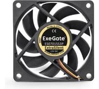 Вентилятор ExeGate ExtraSilent ES07015S3P 70x70x15 мм подшипник скольжения 3pin 2500RPM 23dBA 283371