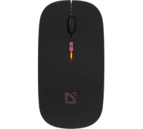 Беспроводная оптическая мышь DEFENDER Touch MM-997, черная, 2.4G+BT, RGB, 500mAh, бесшумная 52997
