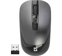 Беспроводная оптическая мышь DEFENDER Wave MM-995, серая, 4D, 800-1600dpi, бесшумная 52993